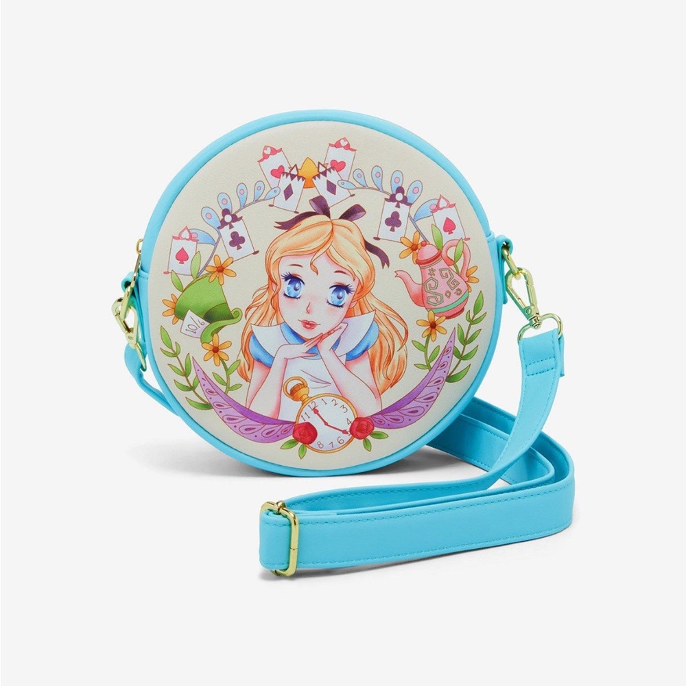 🆕 NWT Loungefly Disney Hot Topic Crossbody Bag Alice In Wonderland